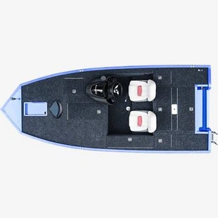 Barcă de bas din aluminiu de 14 ft