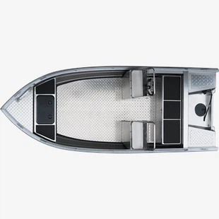 Barcă de pescuit cu cocă în V de 15 ft din aluminiu